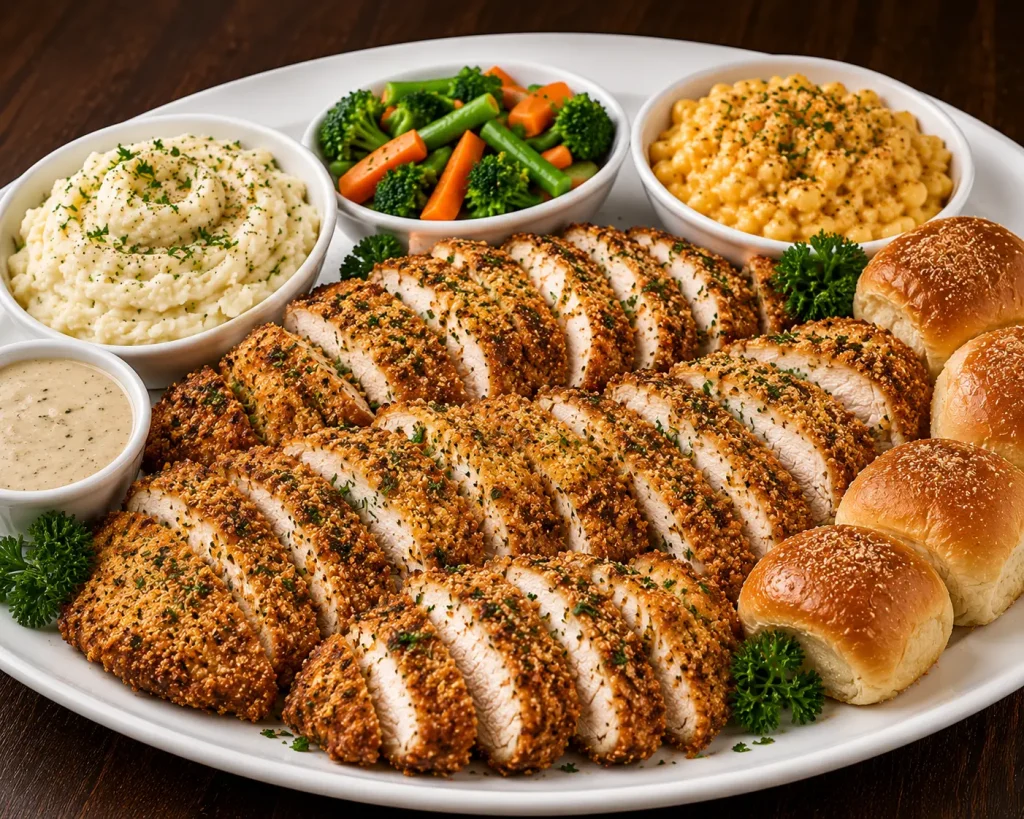 Parmesan Crusted Chicken Platter