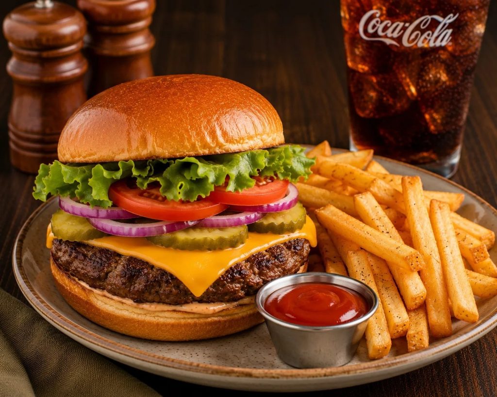 Half Pound Cheese Burger Lunch Combo
