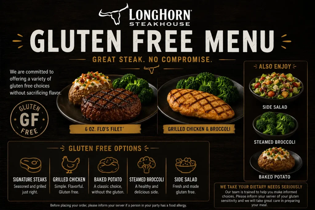LongHorn Gluten Free Menu